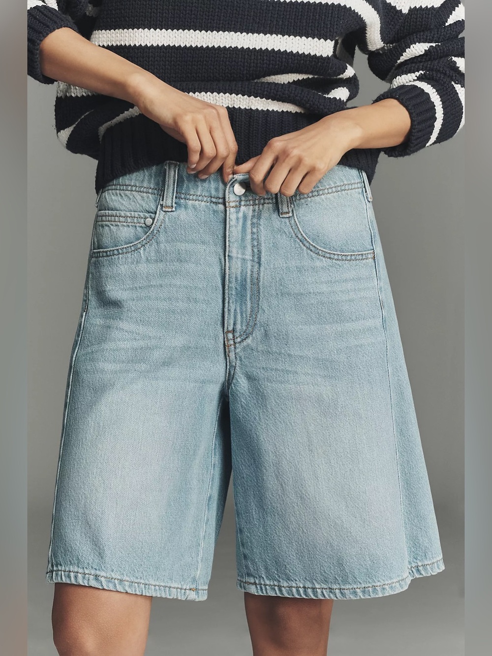 NWT Size 32 - Pilcro Adi Mid-Rise Relaxed Bermuda Shorts (NWT US$ 108)